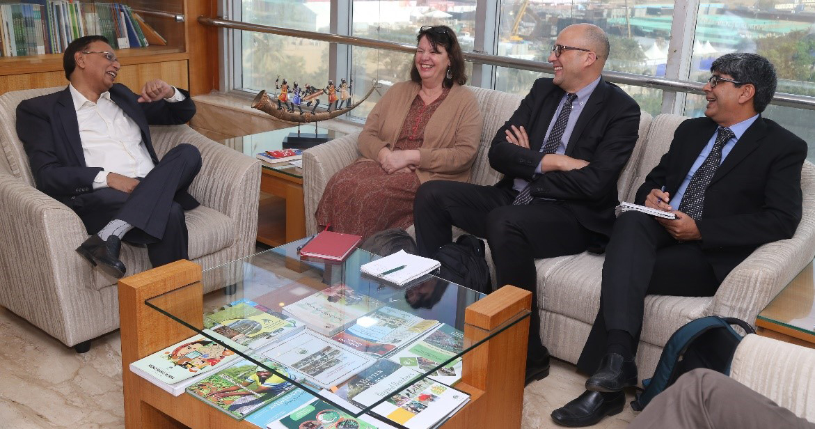 Shri H R Dave, DMD, NABARD interacting with the GIZ team