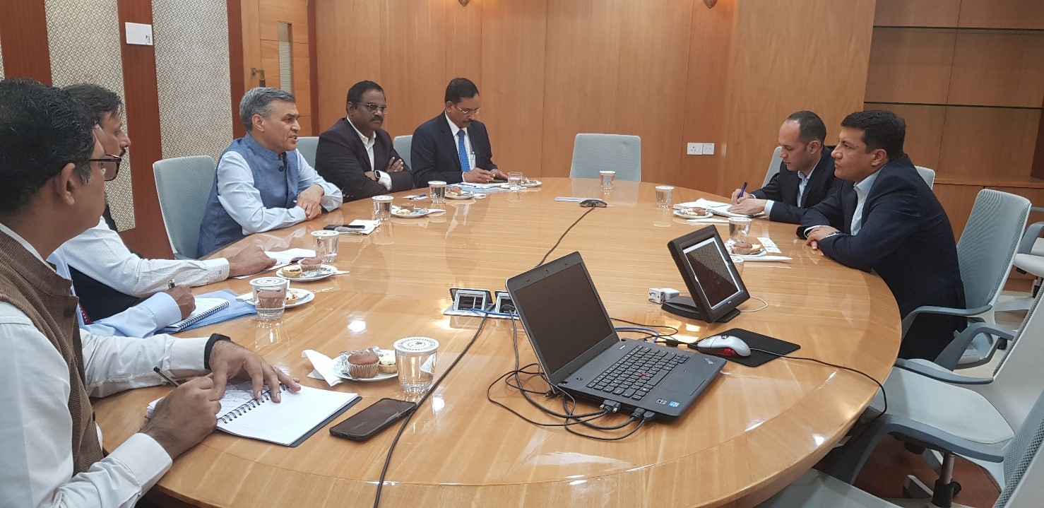 Dr Bhanwala and his team interacting with His Excellency Mr Farhod Arziev, Ambassador of Uzbekistan and Mr Uktam Shomratov, Head of Trade & Economic Section
