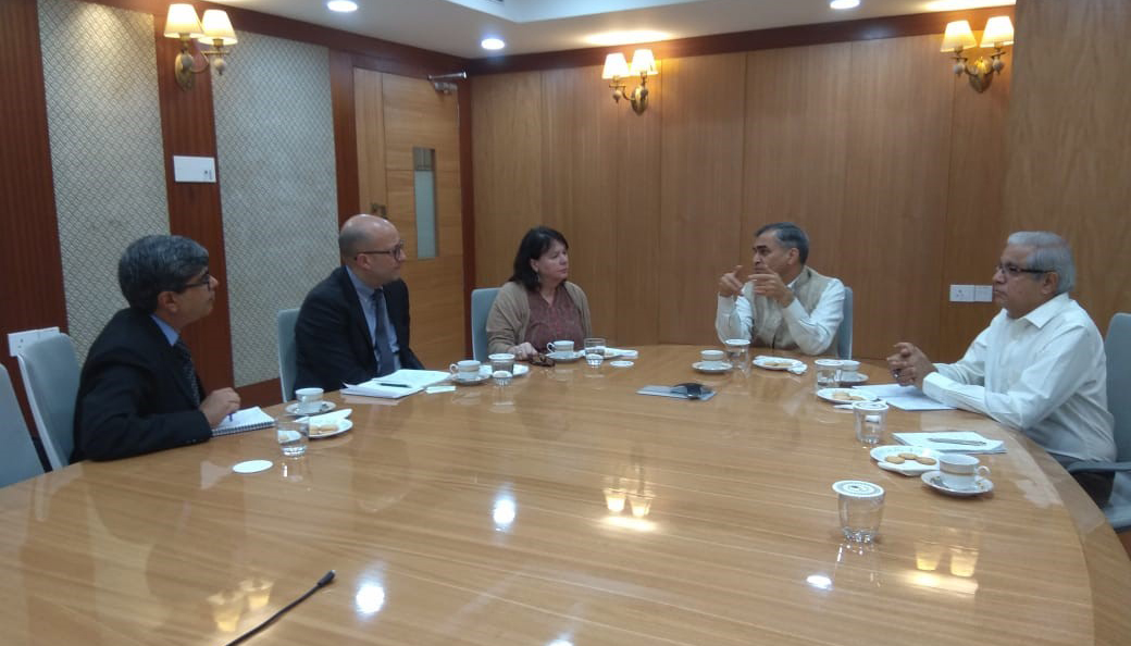 Dr H K Bhanwala, Chairman, NABARD interacting with the GIZ team.